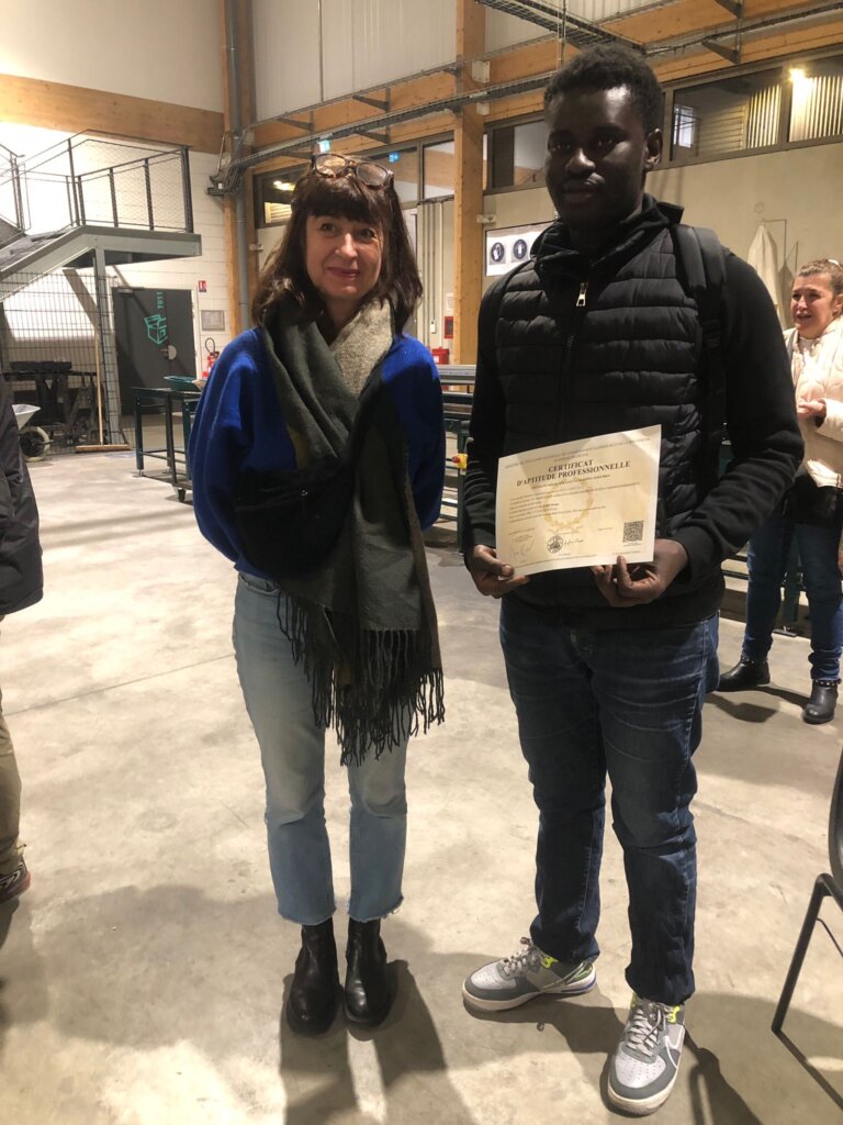 Modou notre jeune métallier diplômé 2025.